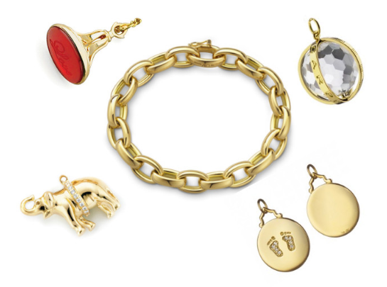 Exceptional Louis Vuitton Gold Charm Bracelet For Sale at 1stDibs
